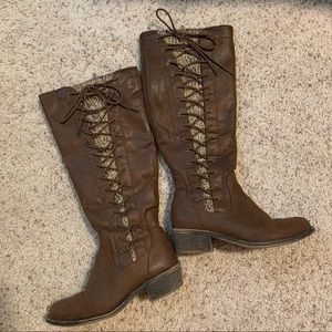 KOHL’S brown long boots